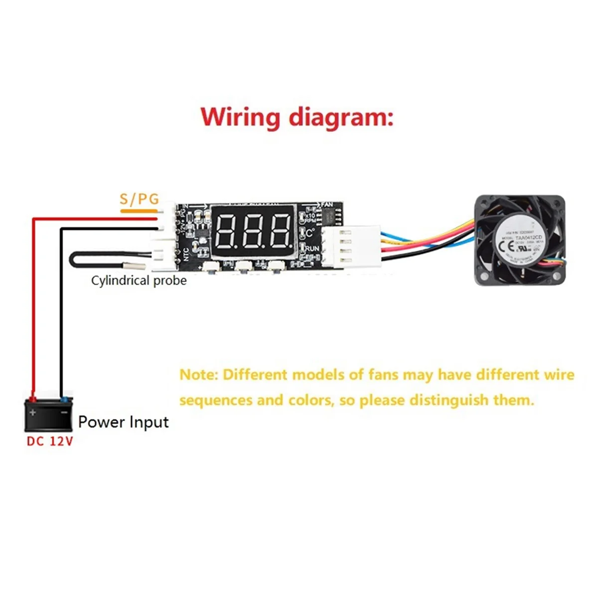 12V PWM 4-Wire Fan Temperature Control Speed Controller Chassis Noise Reduction Module Support Fan Speed Control