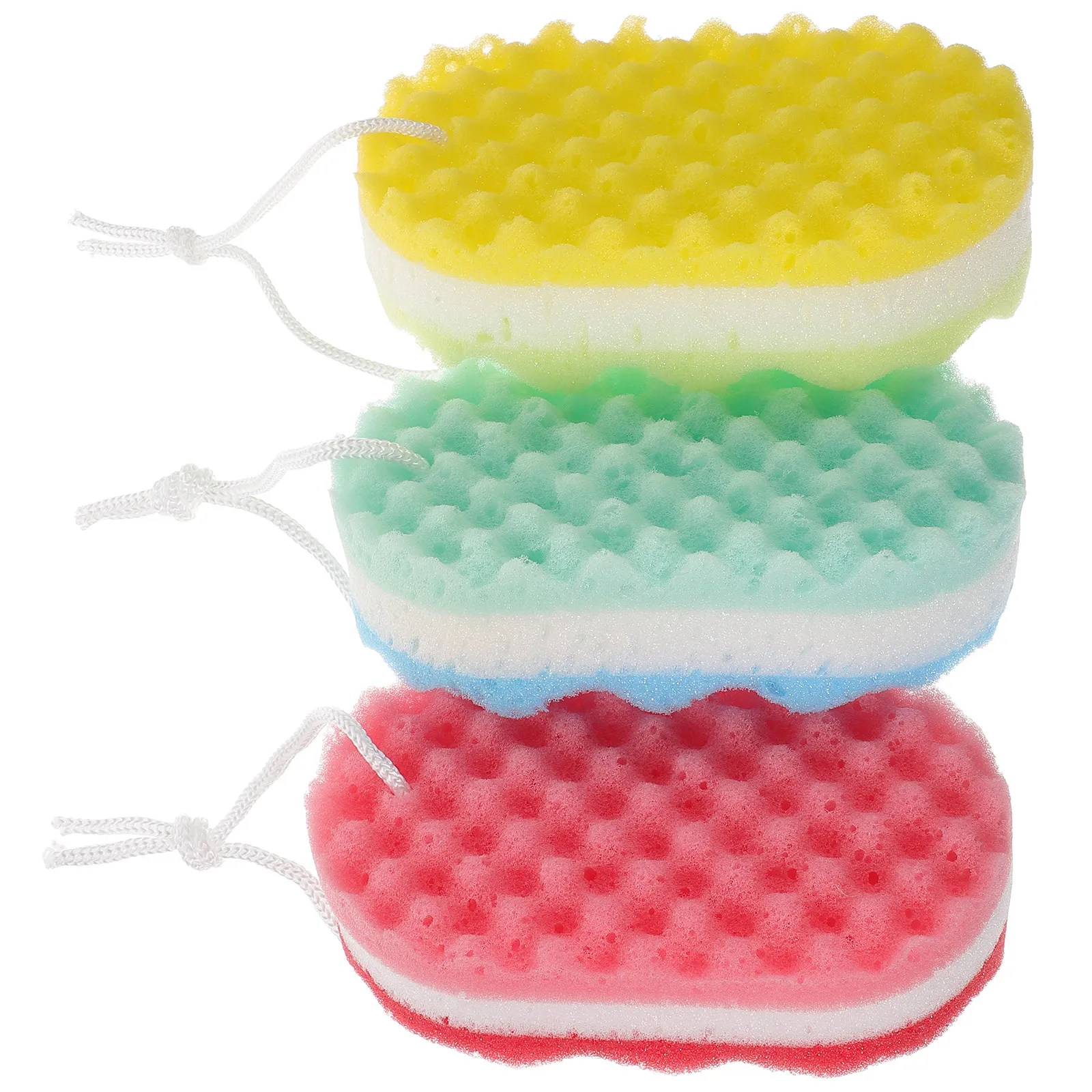 3Pcs Bath Sponge Natural Sea Sponge Alternative Soft Exfoliating Body Scrubber for Sensitive Skin Gentle Dead Skin Removal