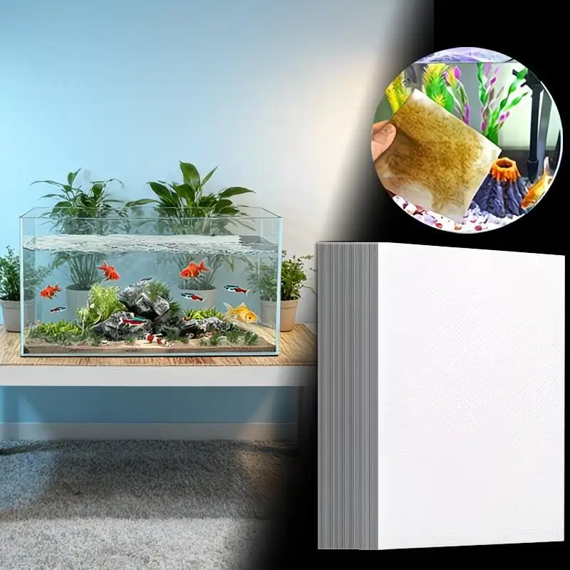 Aquarium Filter Bag Fine Mesh Reusable Easy to Clean for Freshwater Saltwater Fish Tank Pond Filtration System