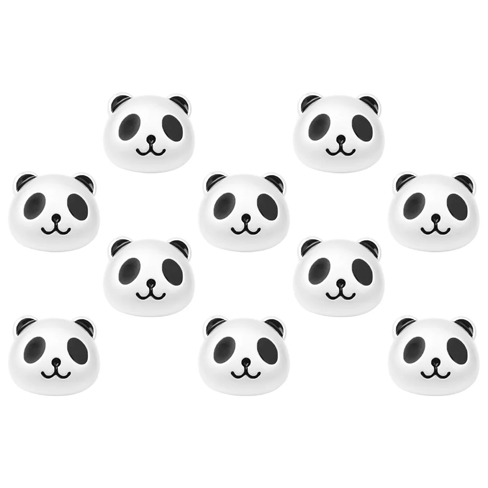 10 pçs acessórios de cabeça de panda diy cocar contas encantos espaçador artesanal forma de liga decorativa ornamentos de design solto