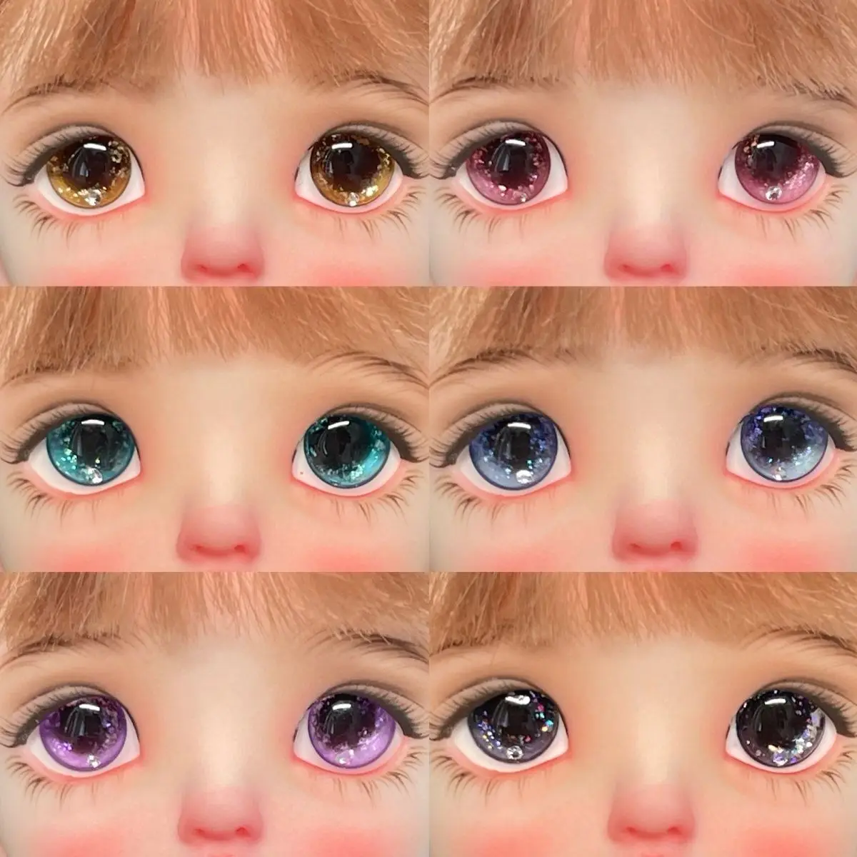 (Customized) 10/12/14/16mm Doll's Eyes for 1/3 1/4 1/6 Bjd Doll Plaster Eyeball Imitation Glass Eyes Doll Accessories, No Doll