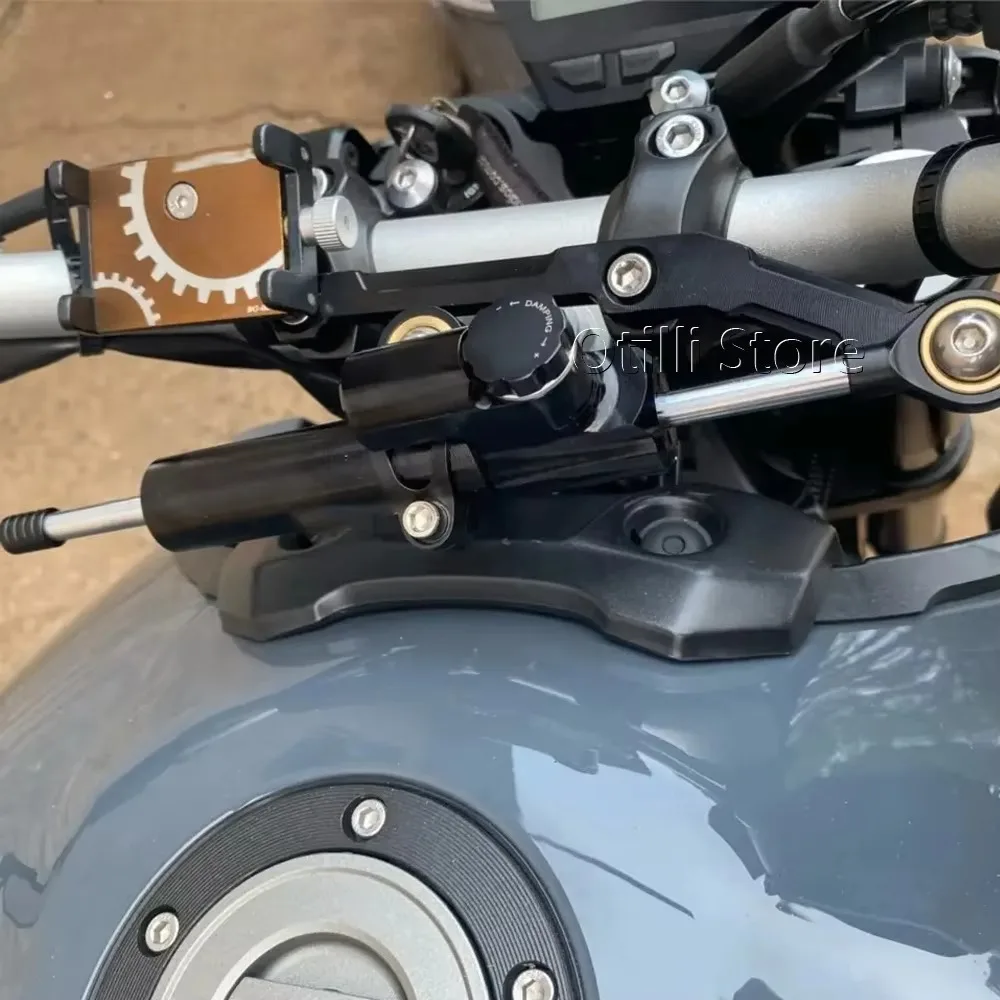 MT-09 CNC دراجة نارية التوجيه استقرار المثبط قوس جبل لياماها MT-09 MT 09 MT09 FZ-09 FZ09 2016 2017 2018 2019 2020