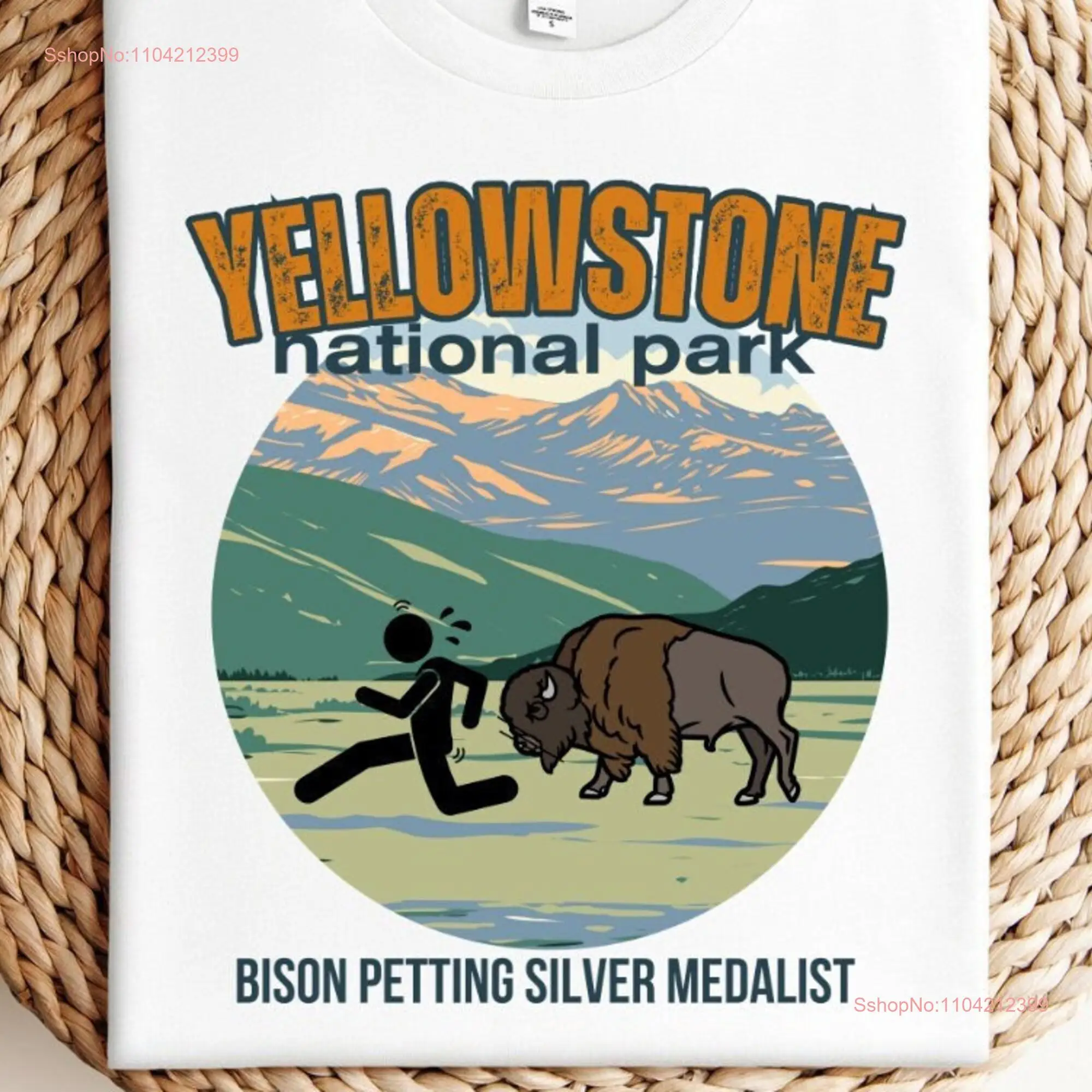 Funny Yellowstone National Park Bison T Shirt Petting Silver MedalisT for Lover Ranger long or short sleeves