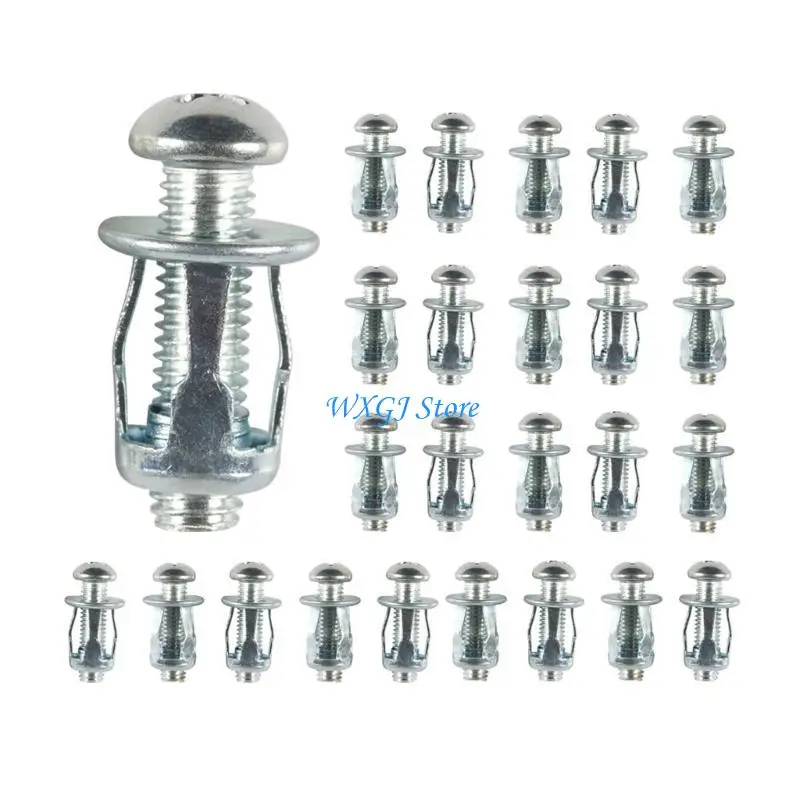

37JE 25pcs Rivet Nut Screw Bolt Rivetnut Panel License Plate Clamp Lock Jacks Nut