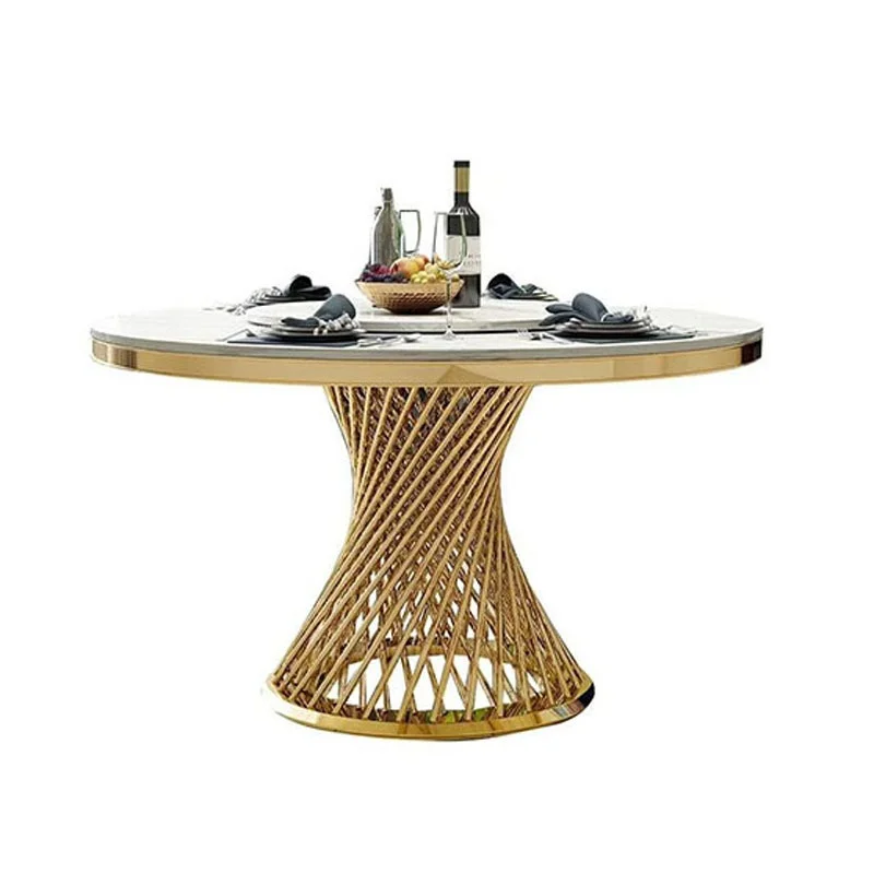 

-For Modern Golden Wedding Dining Table Set for Living Room Hotel Event Party Kitchen Restaurant Wholesale&
