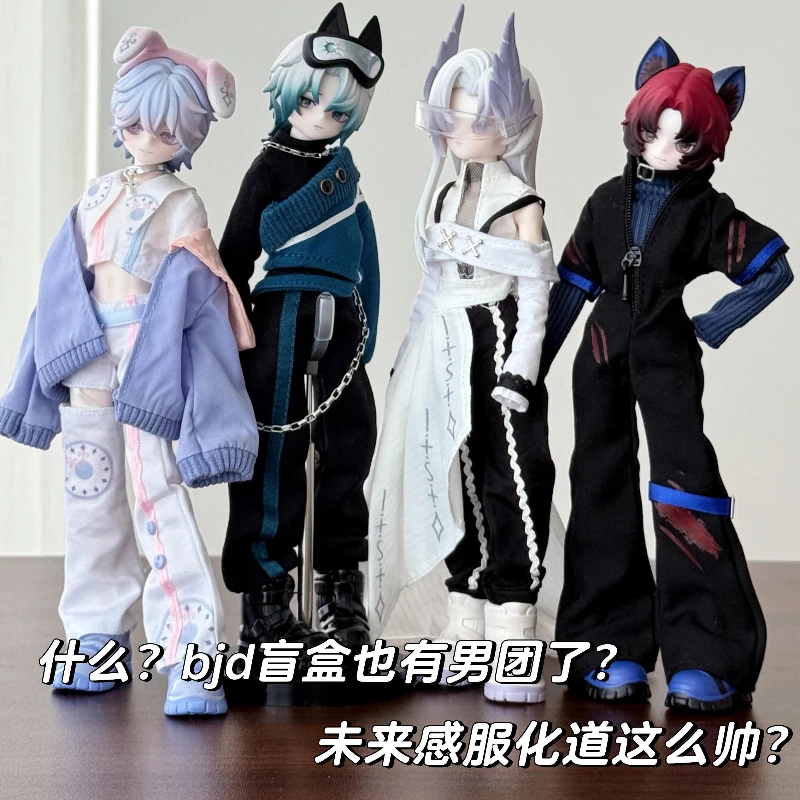 En stock: Figura de acción de anime BJD de 1/8 con tiempo estándar, caja misteriosa, modelo de decoración de escritorio, juguete de colección de moda.