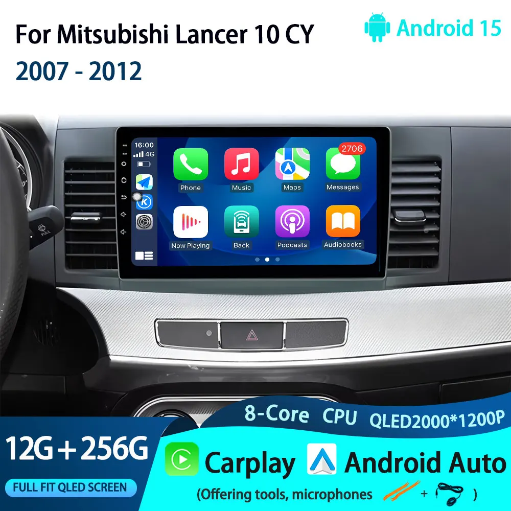 

10" Android Car Radio ForMitsubishi Lancer 10 CY 2007 - 2012 WIFI 4G Multimedia Video Player no 2 Din Navigation GPS DS