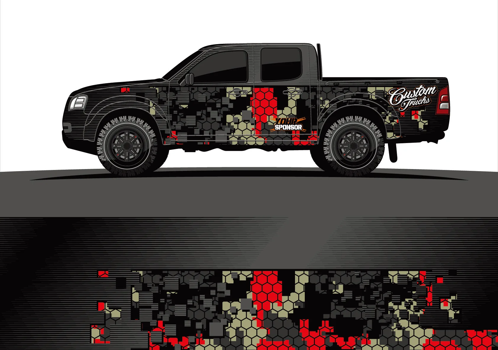 Fashion Honeycomb Car Full Wrap Sticker Car Decal Decorative Cut Body Racing Graphic Decal Vinyl Wrap Modern Design Width 58cm