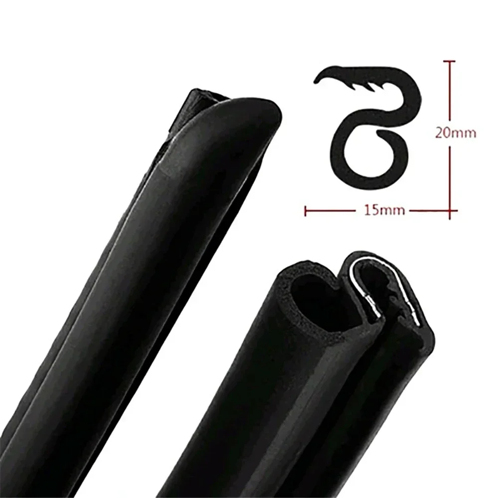 100-300cm,Car Door Rubber Seal Strips Auto Double Layer Sealing Stickers for Door Trunk Sound Insulation Weatherstrip Interior