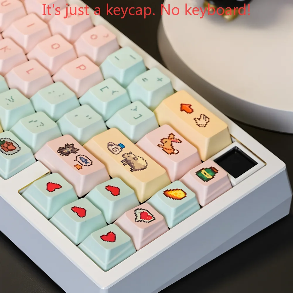 132 Keys Cherry Keycap Set PBT Wind Stardew Valley Keycap Kit for 60/64/84/98/108 Gaming Mechanical Keyboard MX Switch