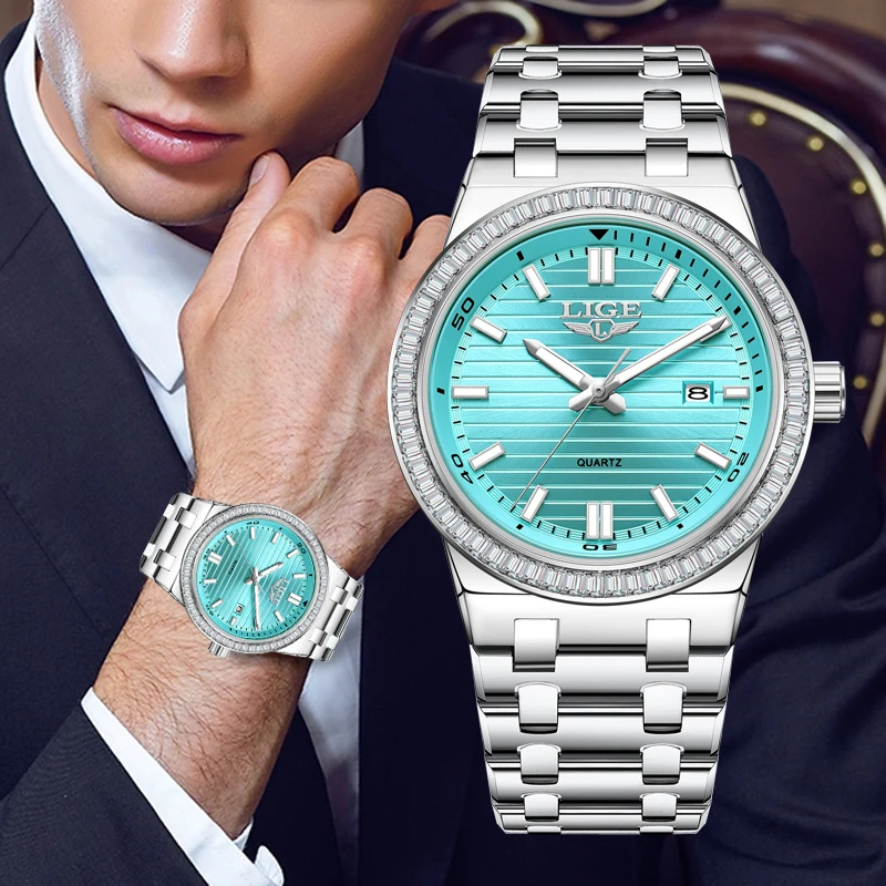 

LIGE лучший бренд класса люкс мужские часы модные деловые кварцевые наручные часы водостойкие светящиеся стальные часы мужские подарки Reloj Hombre