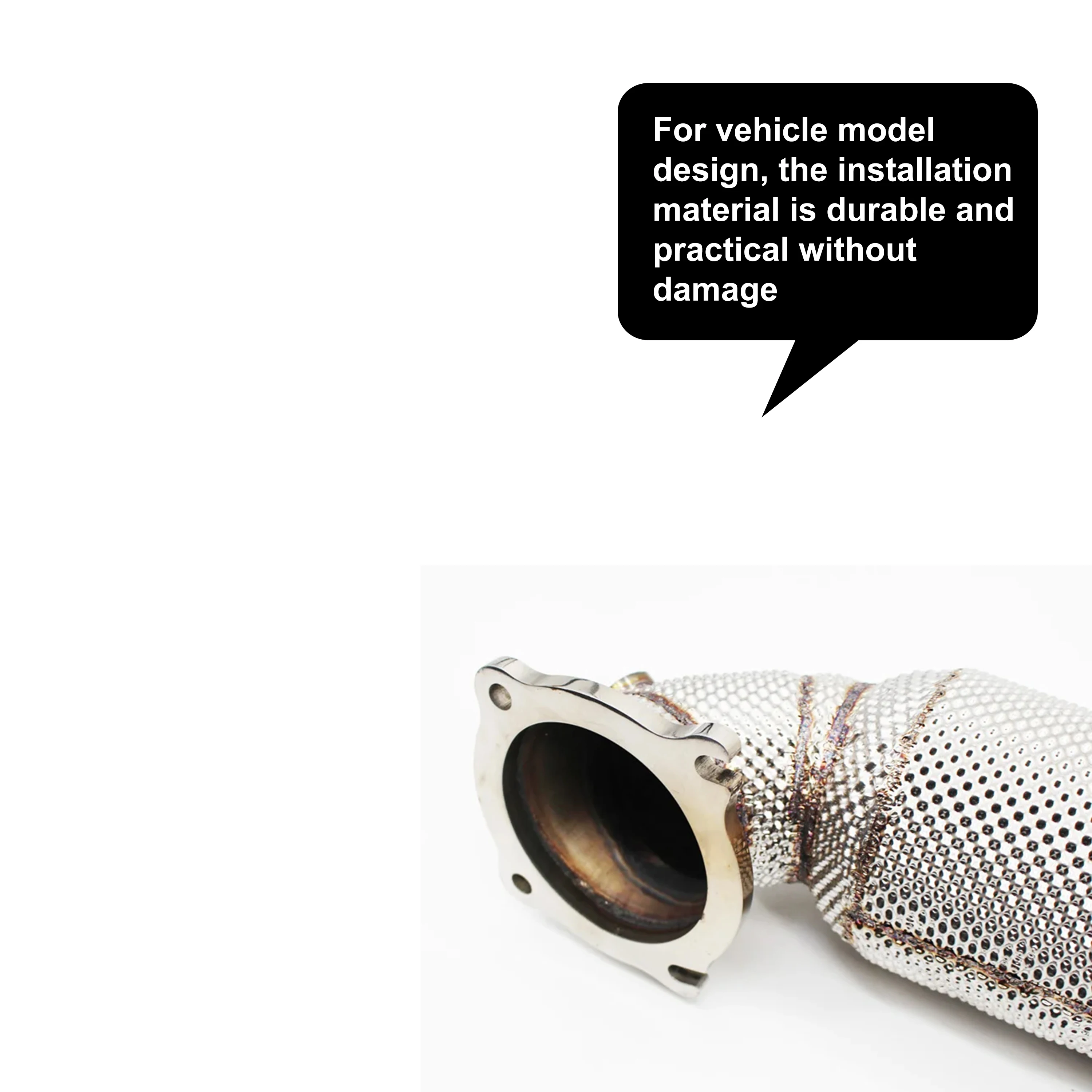 ACE Auto Auspuffteile für Maserati Ghibli 2.0T SUS304 Sport-Downpipe mit Hitzeschild Freifluss-Auspuffrohr mit Katalysator – Detail 5