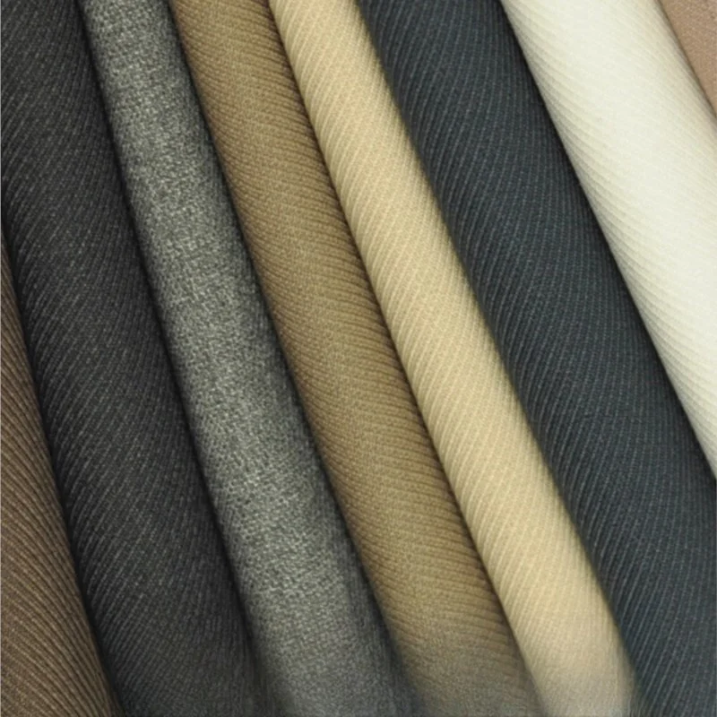 Worsted Coarse Drill Wool Suit Fabric Spring New High-End Stretch Fashion Clothing