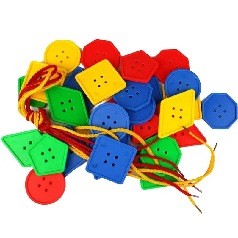 

Threading Toys For Toddlers Educational Stringing Geometry Beads Preschool Fine Motor Skills Early Educational Toy For Toddler