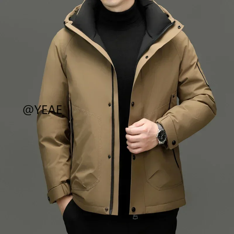 Hooded Solid Color Short Down Jacket Designer Clothes Men Duck Down Male Padding Down Jackets for Men Warm Man Winter Coat