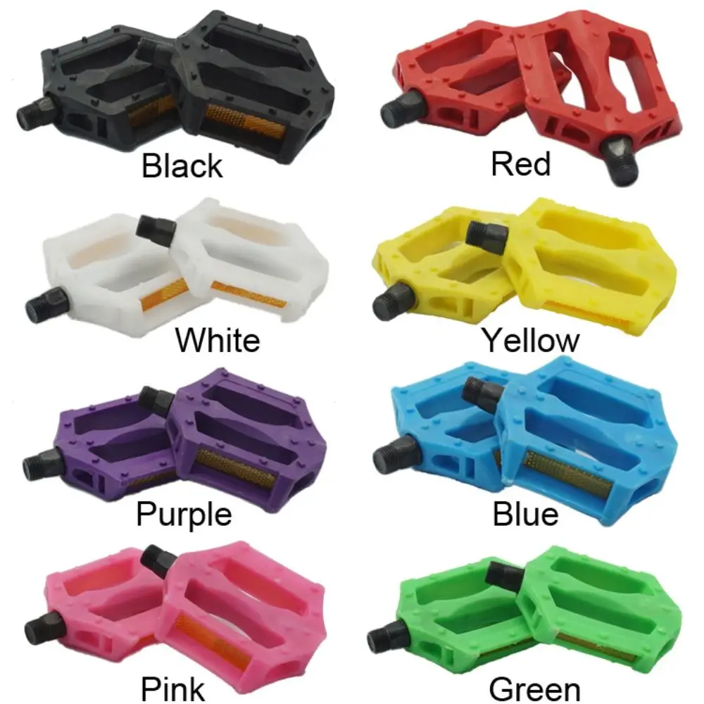 Pedales de bicicleta de plataforma anchos coloridos de plástico - imagen 3