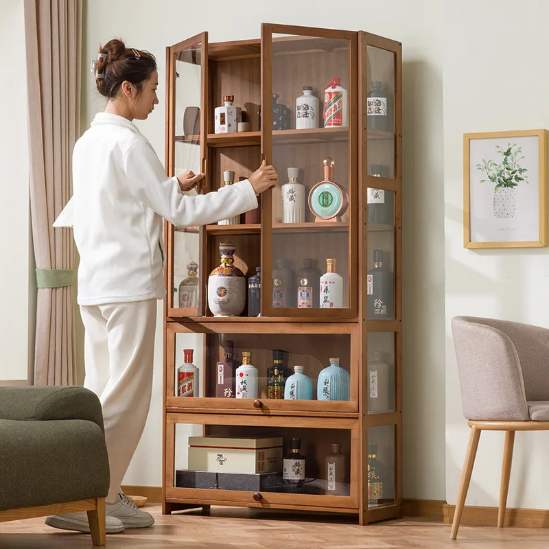 

Wine cabinet, dining side , high , living room integrated against the wall, modern simple , storage side