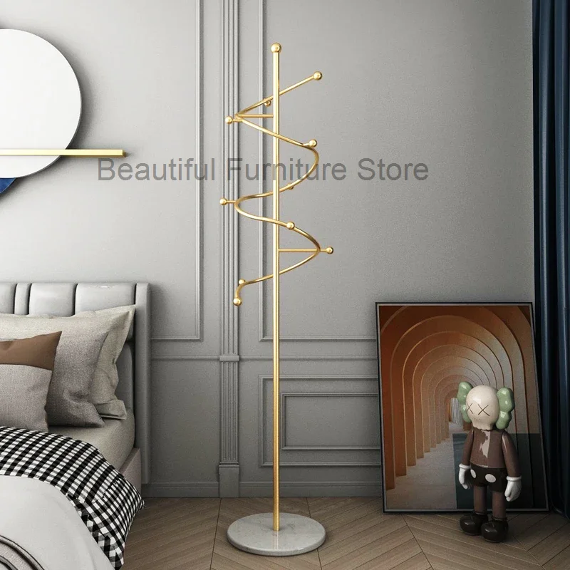 Hanger Coat Cloth Stand Rack Jacket Gold Boutique Clothing Rack Stand Wardrobe Colgador De Ropa Space Saving Furniture XF15XP