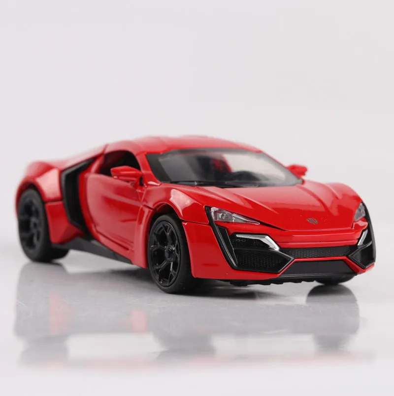 1:32 Lykan Hypersport Super car Simulation Diecast Metal Alloy Model car Sound Light Pull Back Collection Kids Toy Gifts A222