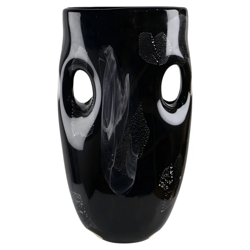 

Новый китайский простой стиль, черная серебряная фольга, глазурованная ваза, входной бар, чайная комната, офис продаж, модель комнаты, мягкое украшение