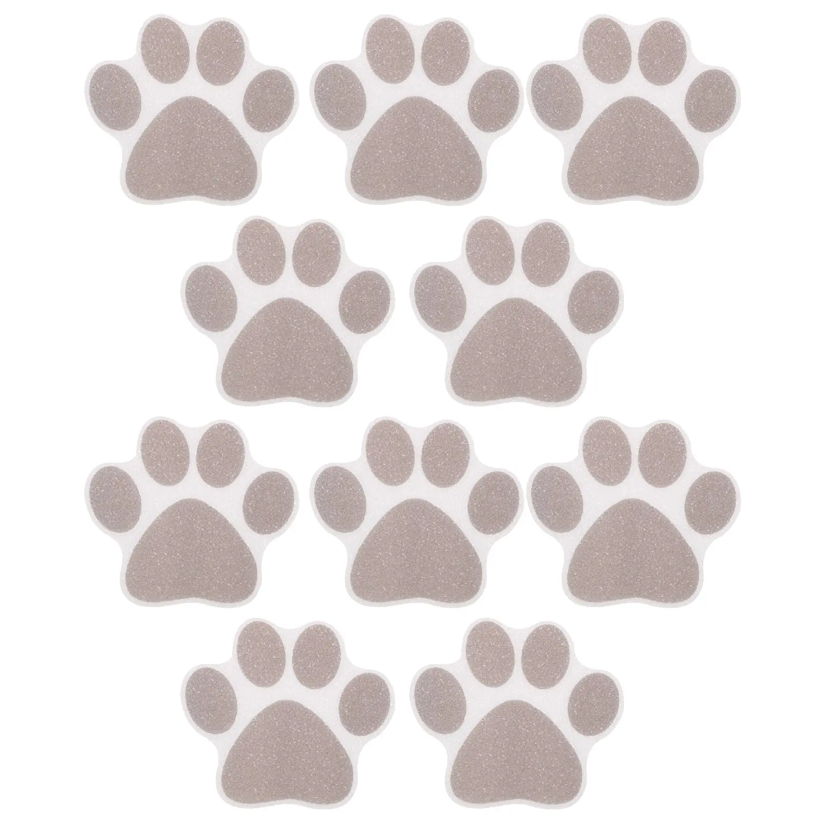 

10 Pcs Anti Slip Decorative Stickers Shower Floor Non Slip Bathtub Stickers Paw Print Decals Bath Tub Stairs Kitchen Pool Ladder