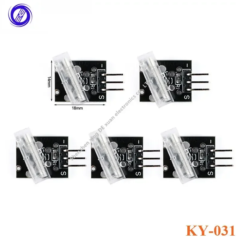 5PCS New Knock Sensor Module for Arduino 3pin KY-031 Percussion Knocking Knock Sensor Module Diy Starter Kit KY031