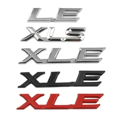 Car LE XLE XLS Trunk Boot Fender Logo Emblem Badge Decals Sticker For Toyota Avalon Camry Rav4 Sienna Highlander Accessories