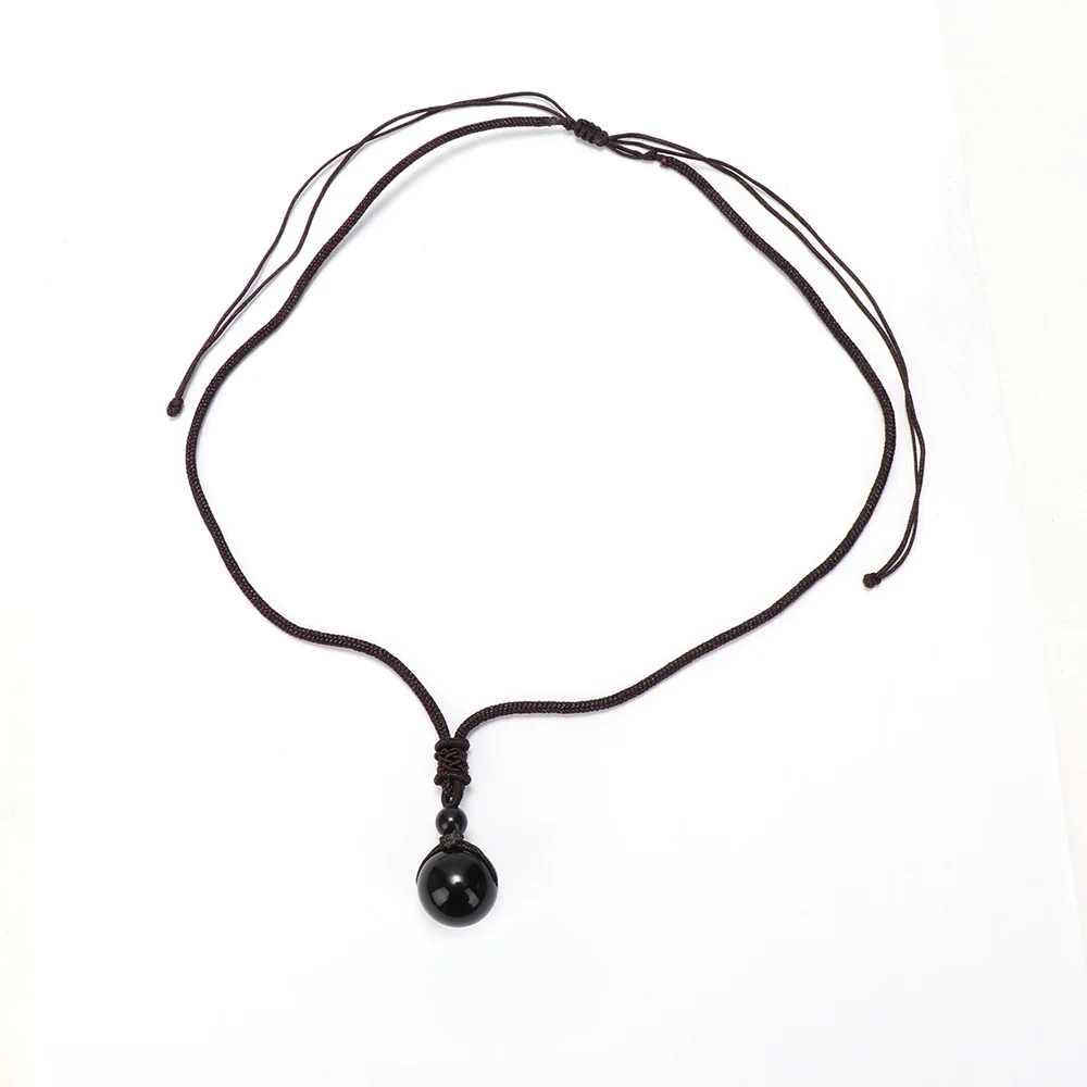Fashion Good Quality Brand New Lucky for Lovers Transfer Beads Top Crystal Eye Obsidian Rainbow Ball Pendant