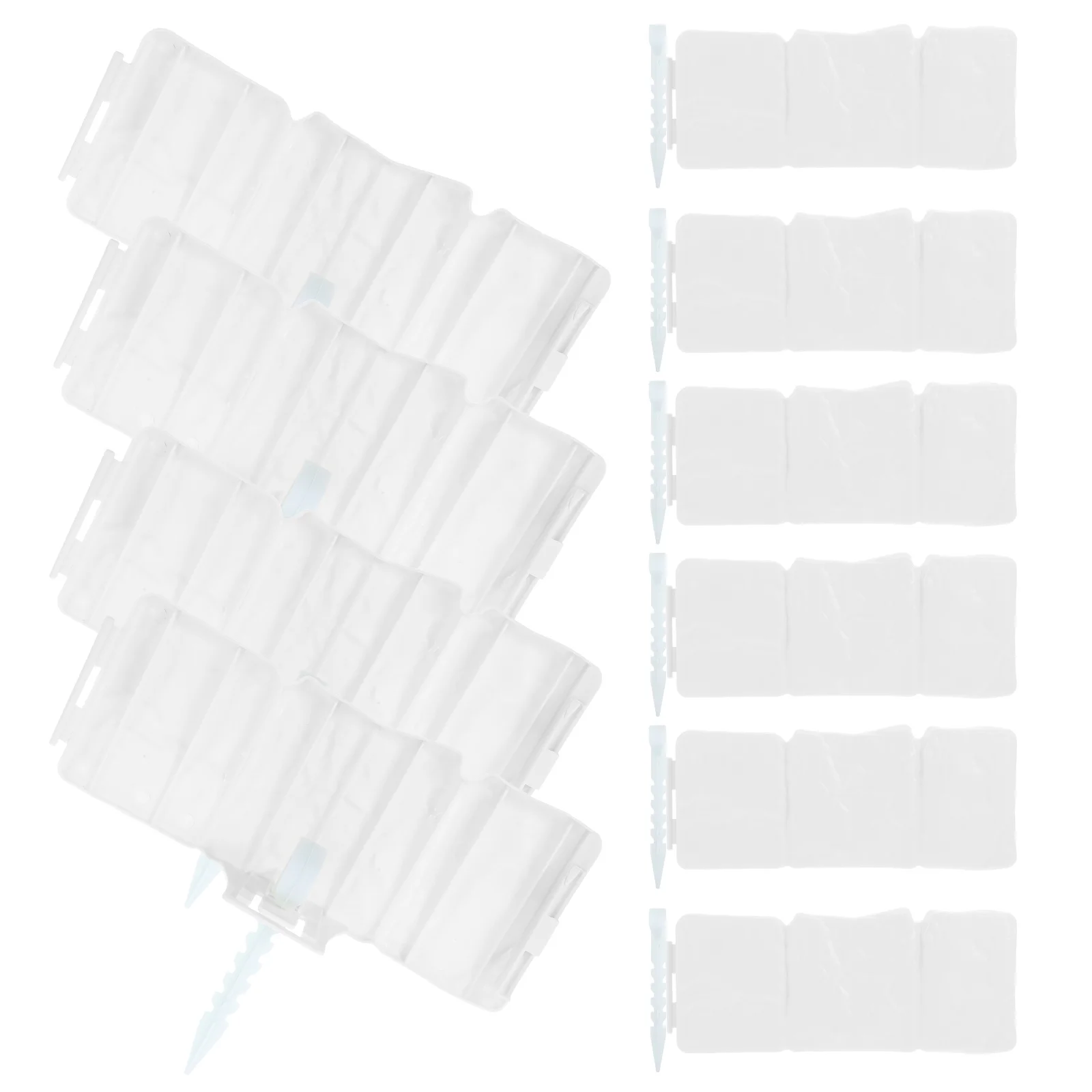 

1 Set Plastic Garden Edging Border Fence Imitation Stone For Flower Beds Small Fences Yard Landscaping No Dig Picket Flexible