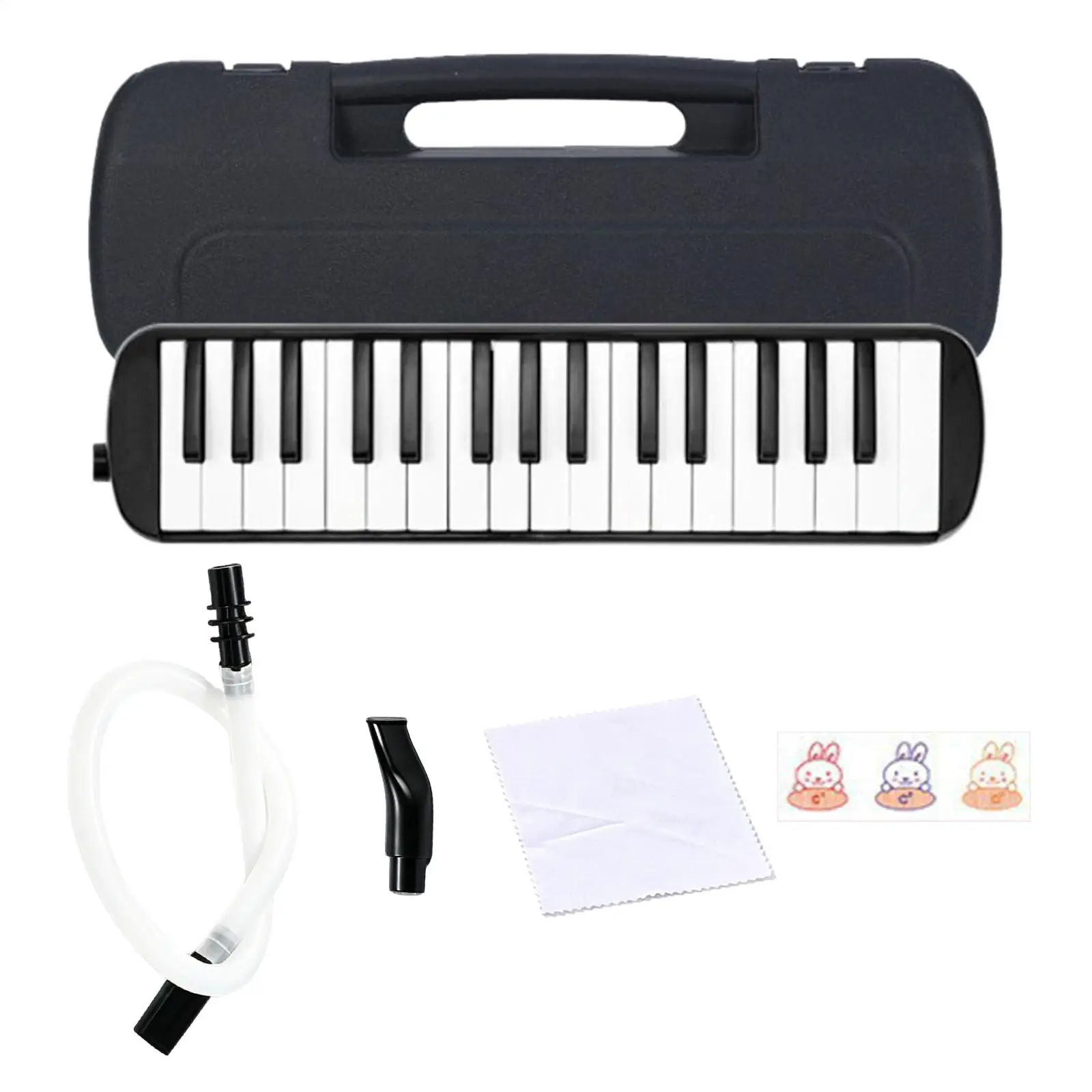 Melódica de 32 teclas, instrumentos musicales portátiles de percusión para principiantes con tubo largo y suave, instrumentos musicales para adultos, adolescentes, niños y hombres