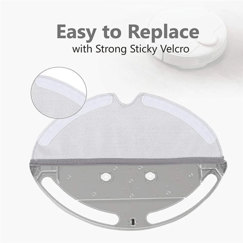 وسادة قماش ممسحة من الألياف الدقيقة البديلة ABUS لـ E4، E5، S5، S6، S6 Pure Maxv لـ Q5، Q5 Pro+، Q7 وQ8 Max+ للروبوتات الكهربائية