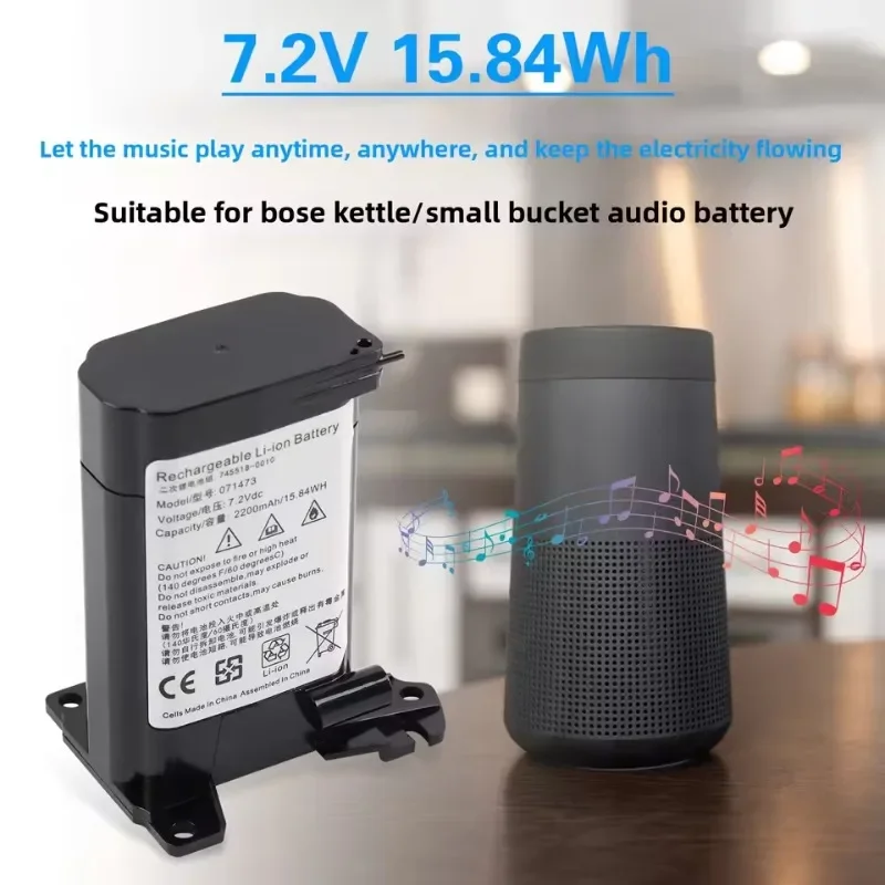 New 071471 071473 7.2V 2200mAh Rechargeable Li-ion Replacement Battery For Bose SoundLink Revolve Wireless Bluetooth Speaker
