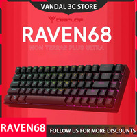 teamwolf Raven68 Magnetic Axis Mechanical Keyboard Wired Hot-Swap 68 Key Ergonomics Keyboard Rgb