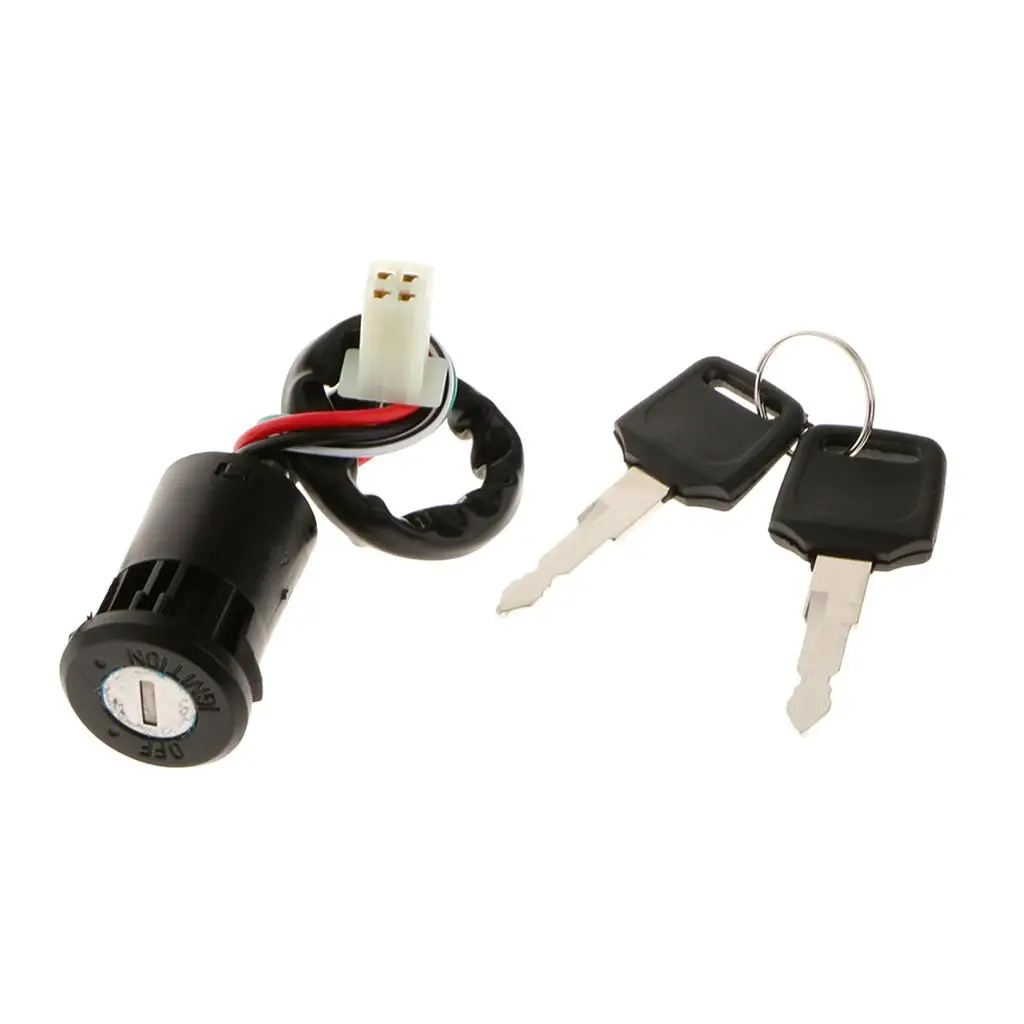 

Ignition Start Key Lock Switch 4 Wire for 50-250cc Mini Quad ATV Dirt Bike Scooter Motorcycle