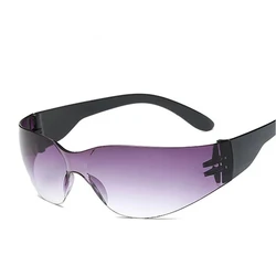 1pc New Cycling Sunglasses Rimless UV400 Windshield Goggles for Outdoor Sports Unisex Riding Eyewear with Full Eye Protection
