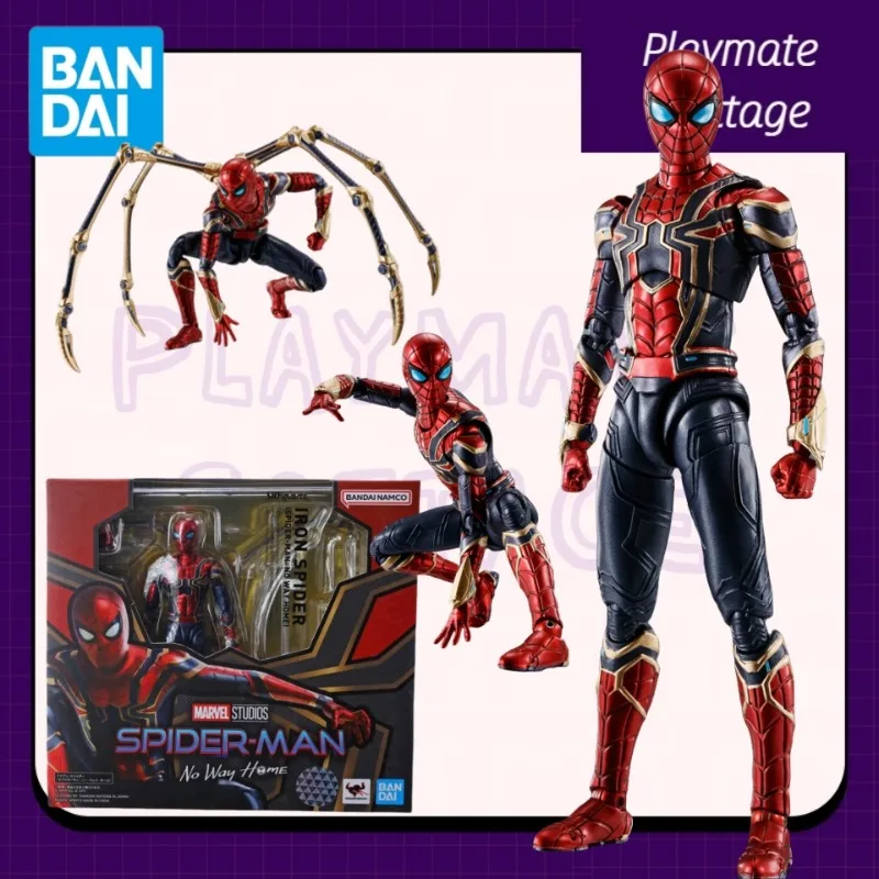 متوفر في المخزون بانداي الرجل العنكبوت الأصلي: لا طريقة المنزل أنيمي الشكل SHF الحديد العنكبوت السلع النهائية نموذج المفاصل لعبة المنقولة تحصيل #1