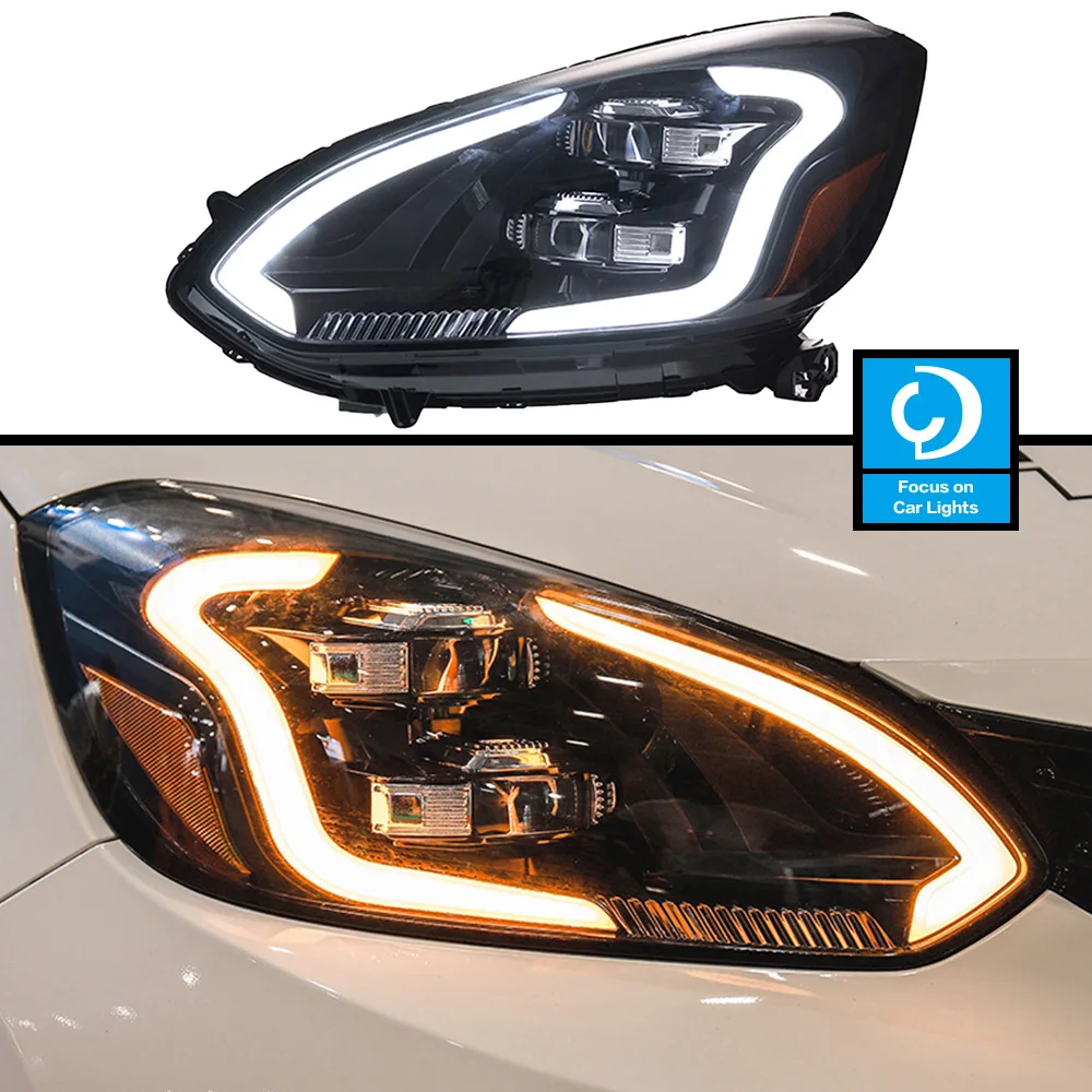 รถด้านหน้าไฟหน้าสำหรับ Honda FIT Jazz 2021 LED ไฟหน้าจัดแต่งทรงผมแบบไดนามิกไฟเลี้ยวเลนส์อุปกรณ์เสริมชุด2PCS