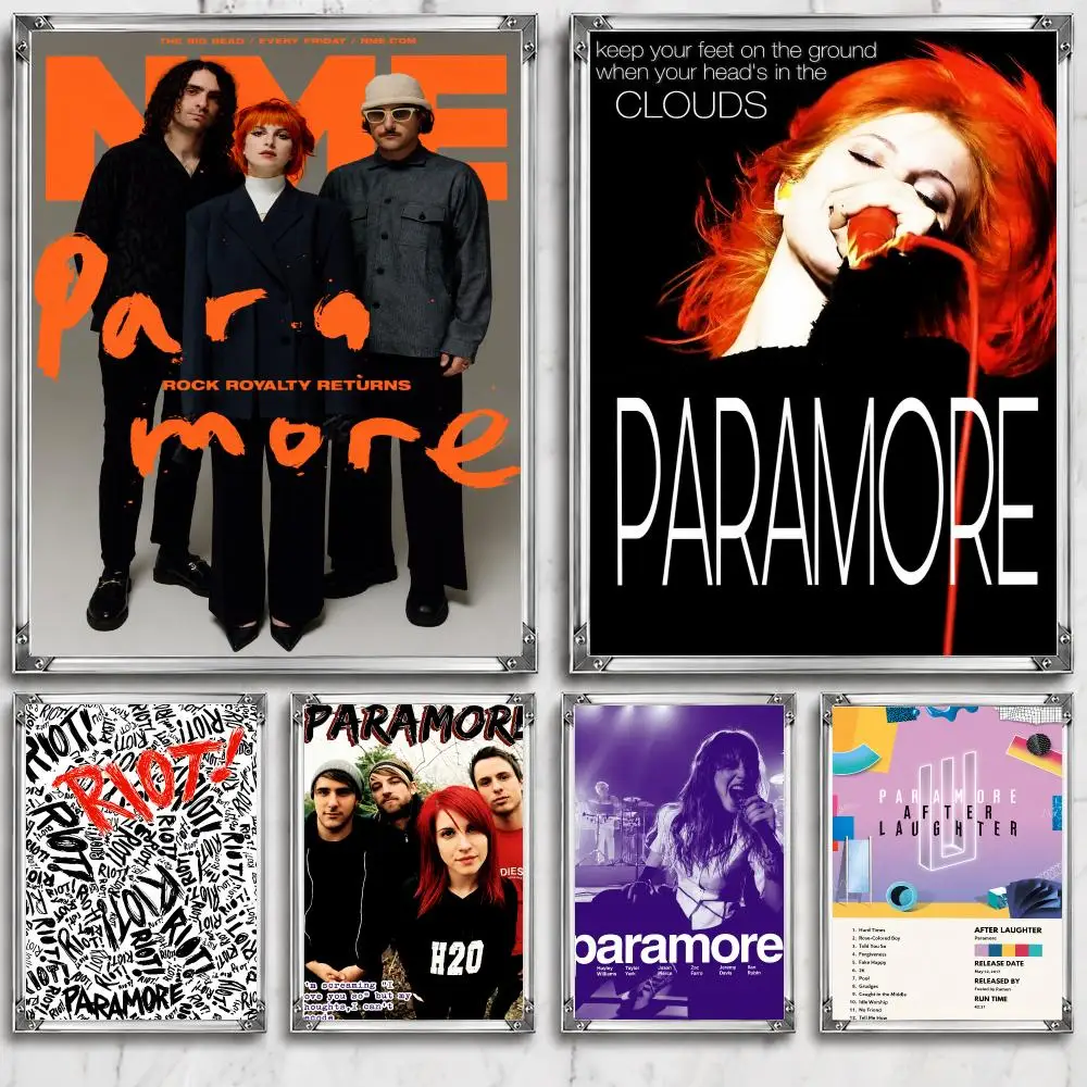 Music P-Paramore Iconic Singer Band Rock Pop Indie Poster HD Wall Decor for Bedroom Living Room Dorm Bar Cafe Gift