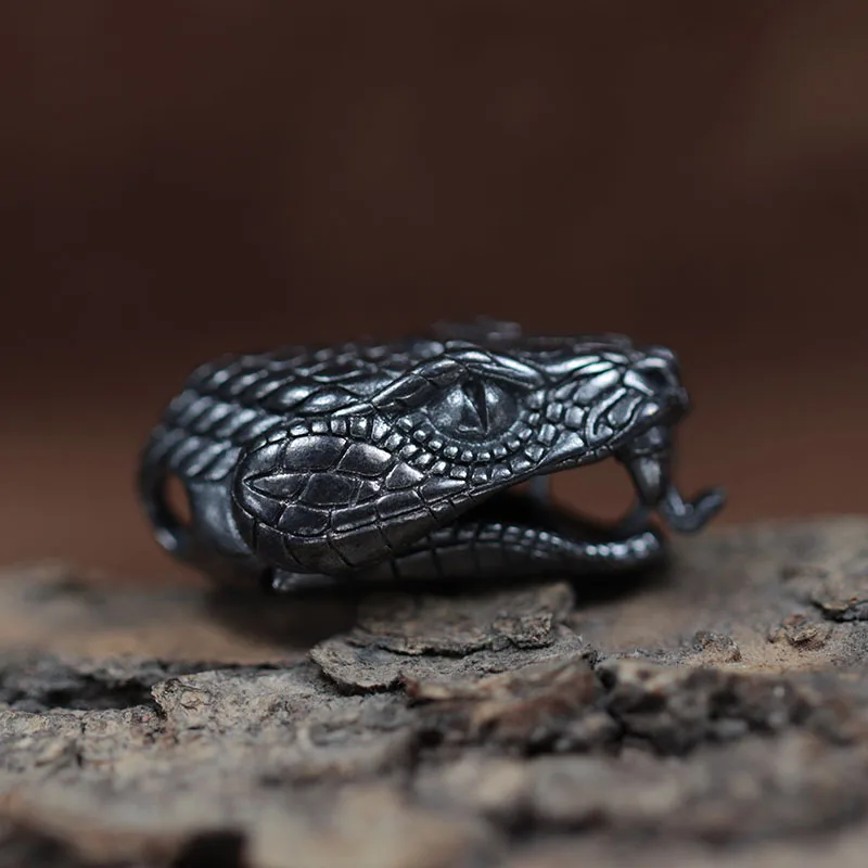 Snake Head Brass Buckle EDC Outdoor DIY Woven Paracord Survival Bracelets Supplies Accessories Retro Umbrella Rope Lanyard Beads