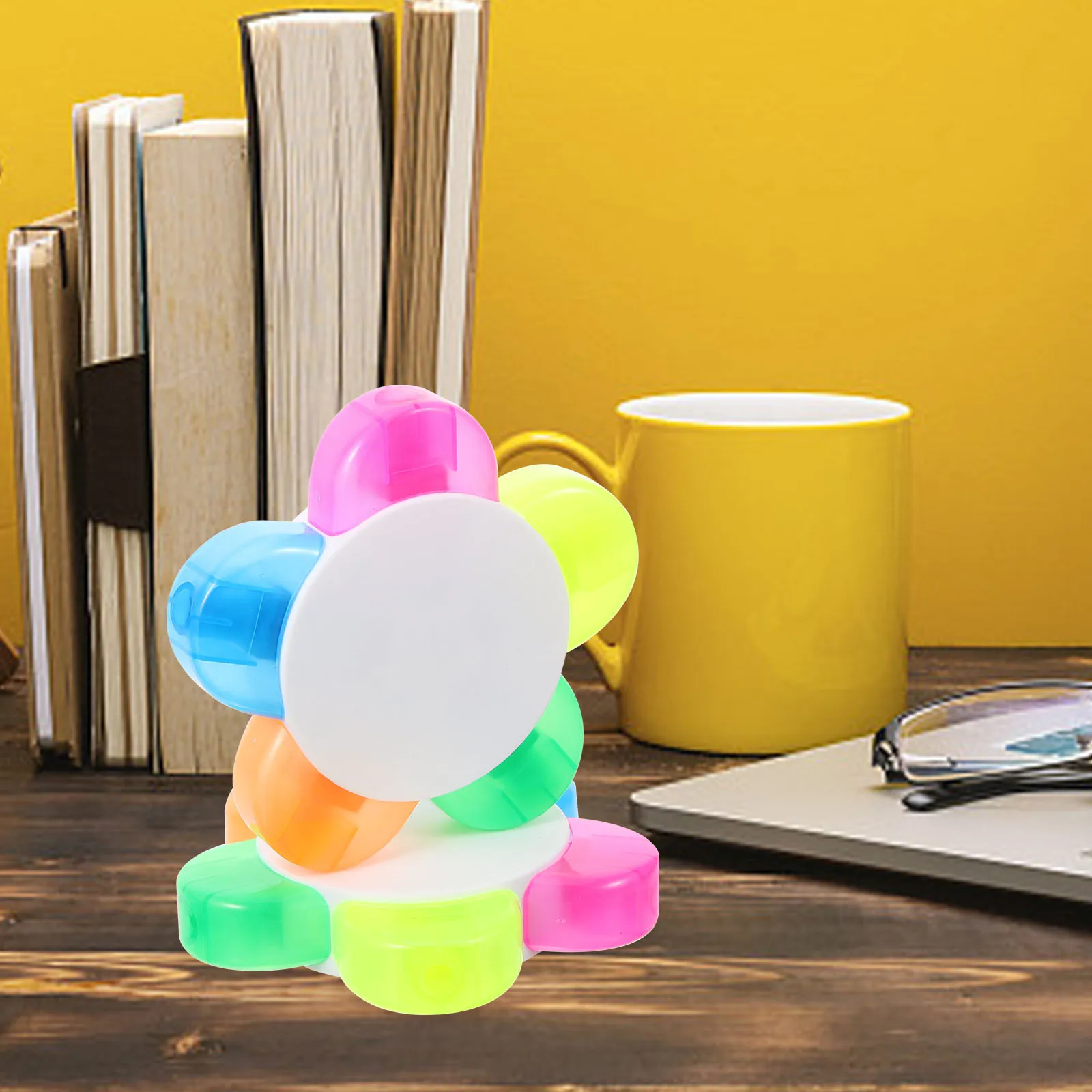 

2 pcs Half Petal Shape Fluorescent Pens Watercolor Markers For Kids Students Writing Drawing Supplies Colorful Ink No Leak