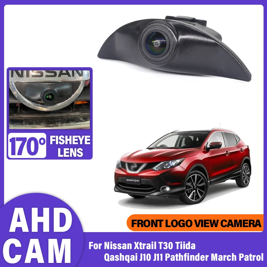 CCD HD AHD 1080P Vehicle For Nissan Xtrail T30 Tiida Qashqai J10 J11 Pathfinder March Patrol 370Z  Logo Car Front View Camera