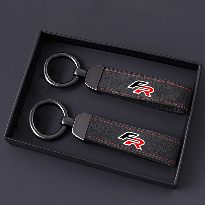 Llavero de aleación con colgante de gamuza para coche, para Seat FR Leon Ibiza Ateca Arona Altea Alhambra Arosa Exeo Tarraco, accesorios para automóvil