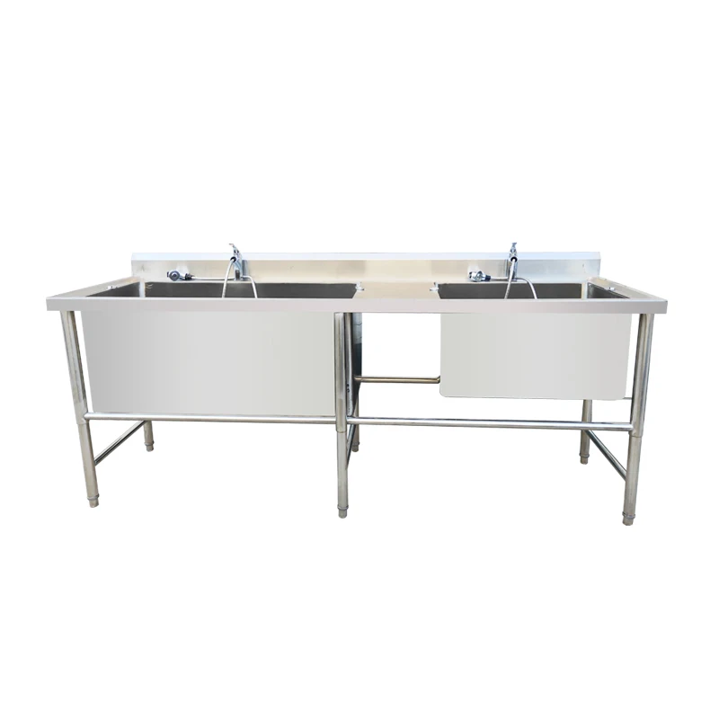 Factory Direct 2026 Top RatedStainless Steel Dog Wash Pet Bath Stainless Steel Conjoined Double Pool Pet Bath Paidoge Pet Shop S