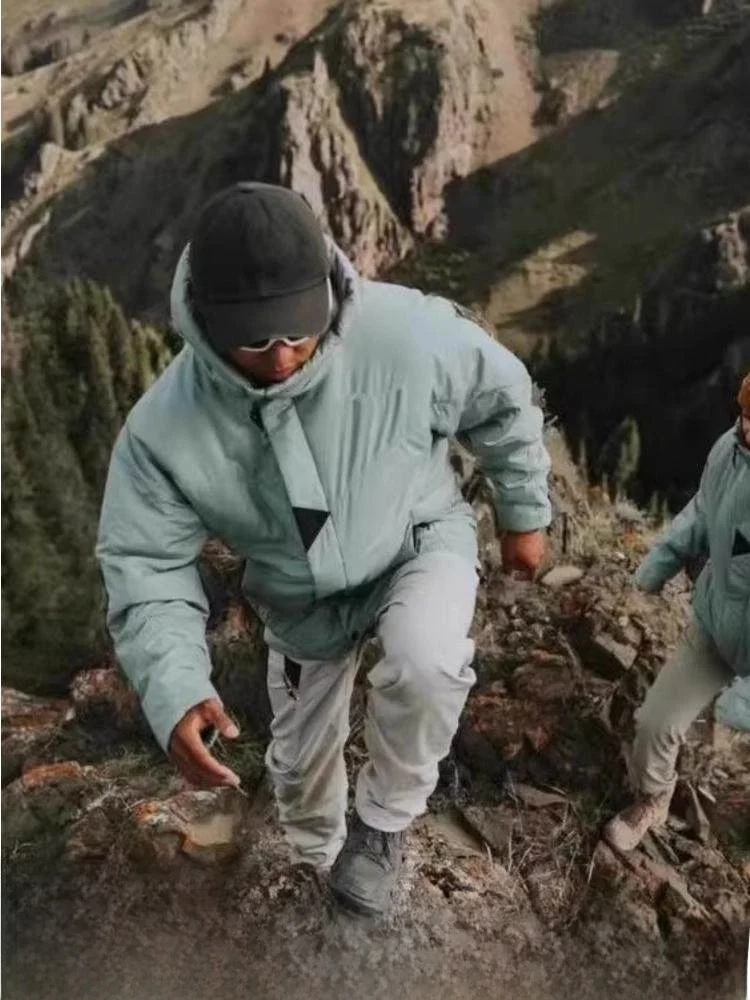 

Теплая парная хлопковая куртка с капюшоном и 3D пошивкой, мужское модное зимнее пальто-стойка, длинная молодежная повседневная одежда