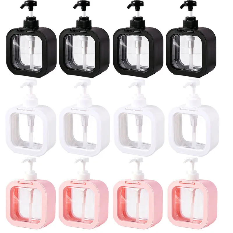 

10Pcs 300/500ml Empty Refillable Soap Pump Dispenser Bottles Bathroom Liquid Shampoo Laundry Shower Gel Portable Containers