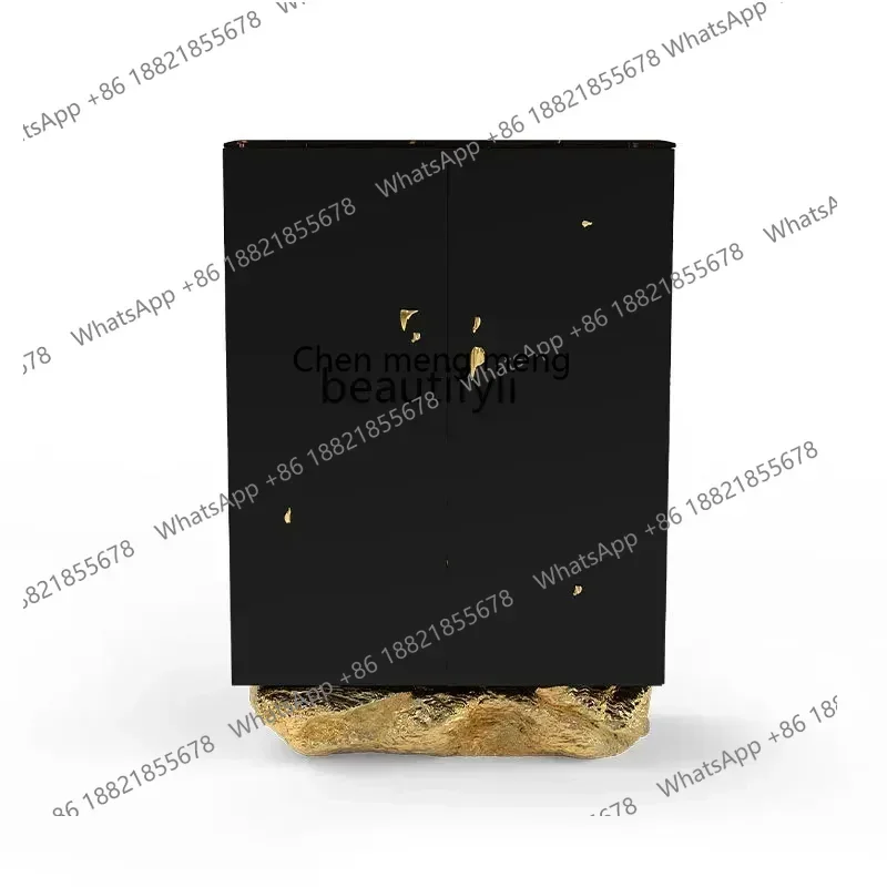 SS new style Light luxury dining side cabinet, villa luxury house designer living room solid wood art lockerss 7486