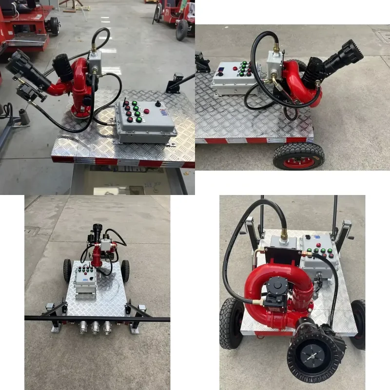 2026 New Explosion-proof Fire on Cart 360° Rotation +70° Elevation 0.8-1.0MPa Working Pressure Dual Water/Foam Fire