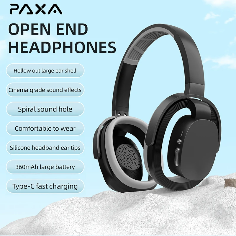 Choice PAXA-ZW-083 Wireless Bluetooth 5.4 Headphones Hi-Fi Stereo Music Long Endurance Earbuds HD Call Low latency Game Headsets