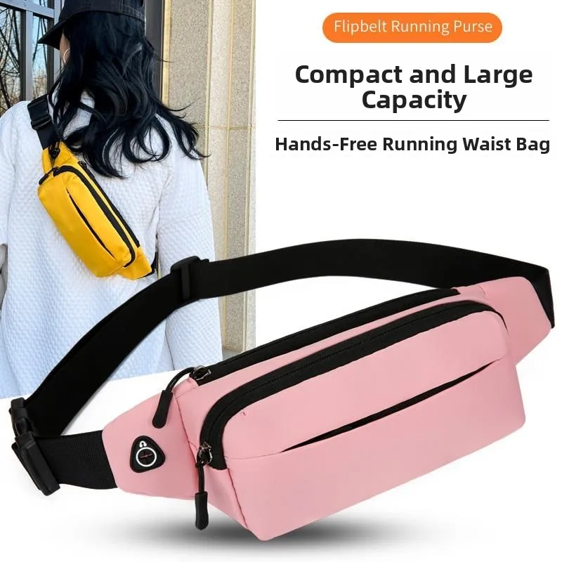 

Ladies Lightweight Crossbody Fitness Bag Ultra Thin Waist Pack Mobile Phone Bag Sporty Summer Trendy Satchel Chest Bag