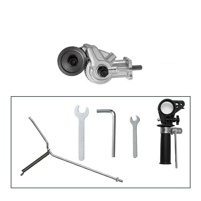 Drill Plate Cutter, Metal Nibbler Drill Attachment with Adapter, Double Headed Sheet Nibbler Cutter Sheet Metal Knife Electric D